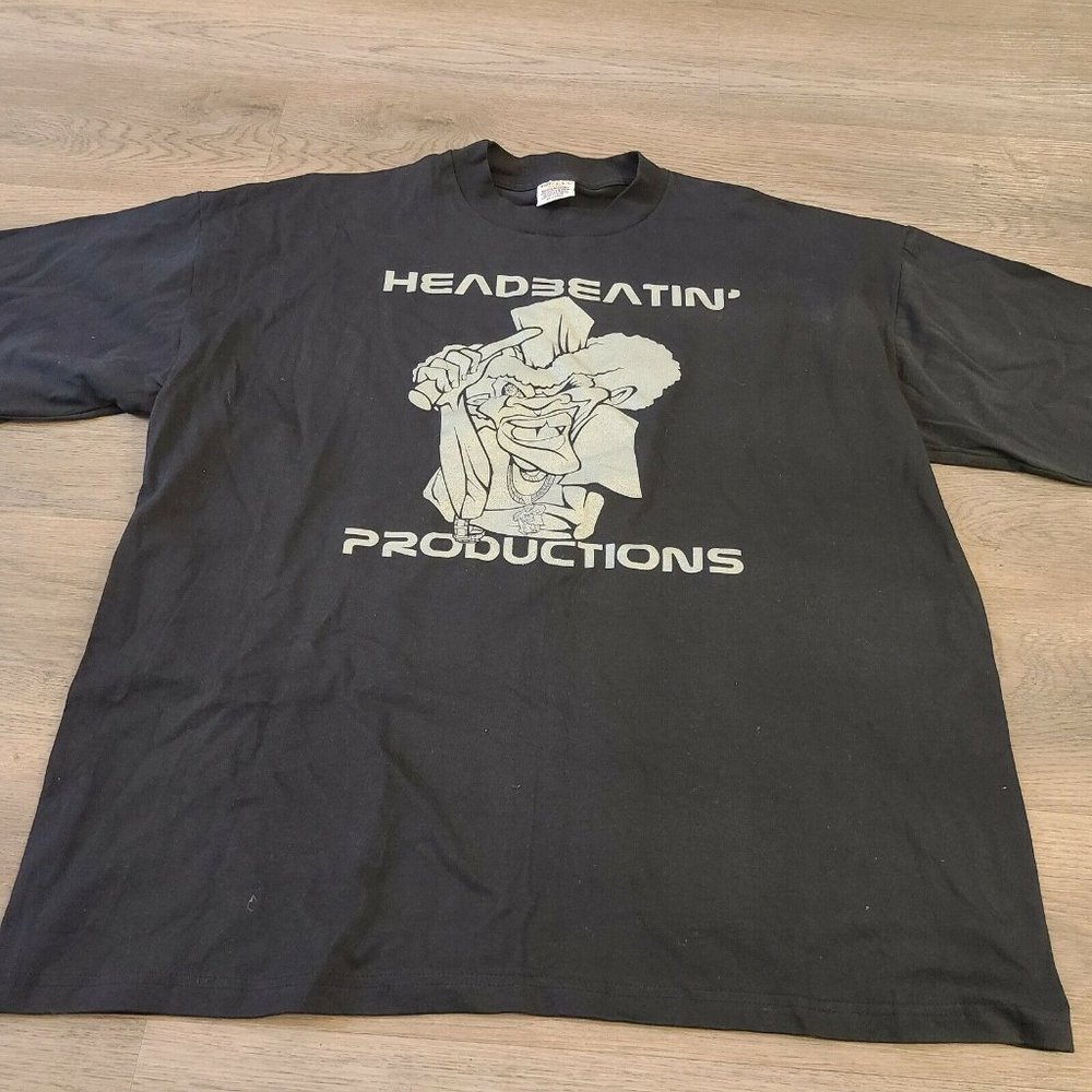 Headbeatin' Productions Rap Vintage Black T SHirt Hip Hop 3XL - XXXL